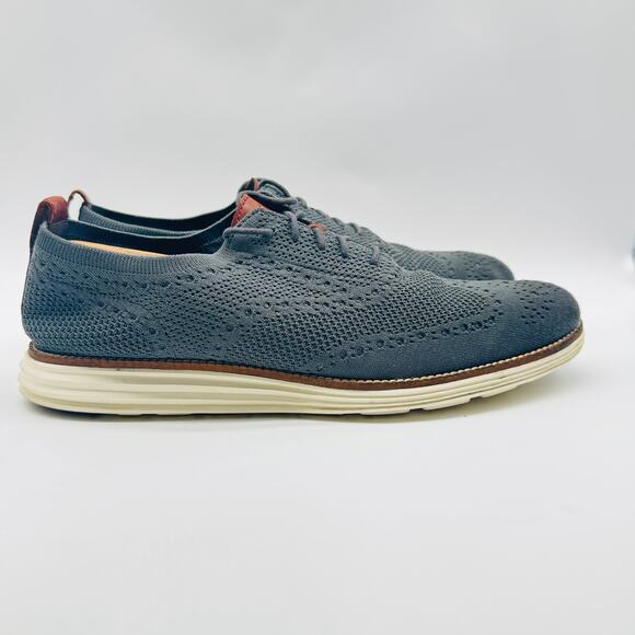 Cole Haan Shoes Mens 11 Gray Stitchlite Wingtip Oxford Grand OS Casual Sneakers - Picture 1 of 10